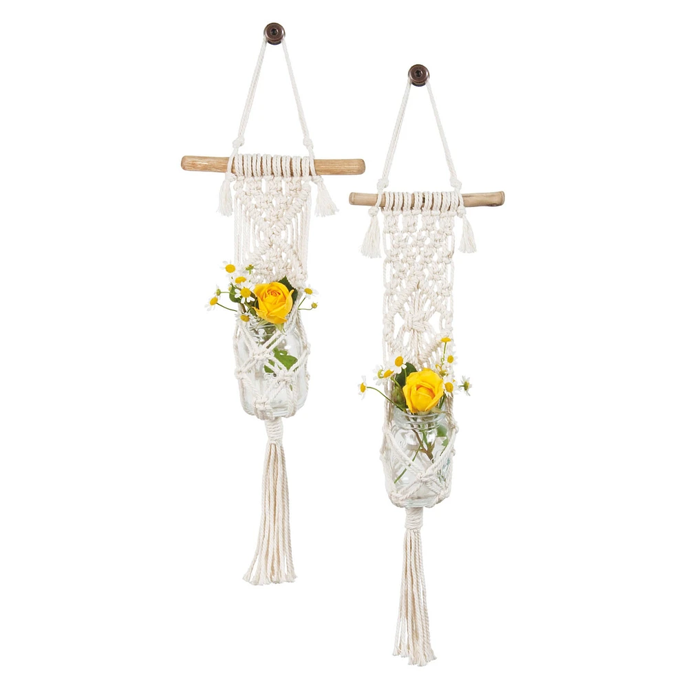 Kit macramé plante suspendue ensemble de 2 minis supports