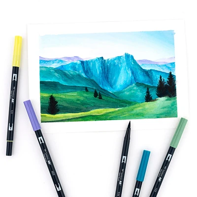 10-Pack Dual Brush Pens - Landscape