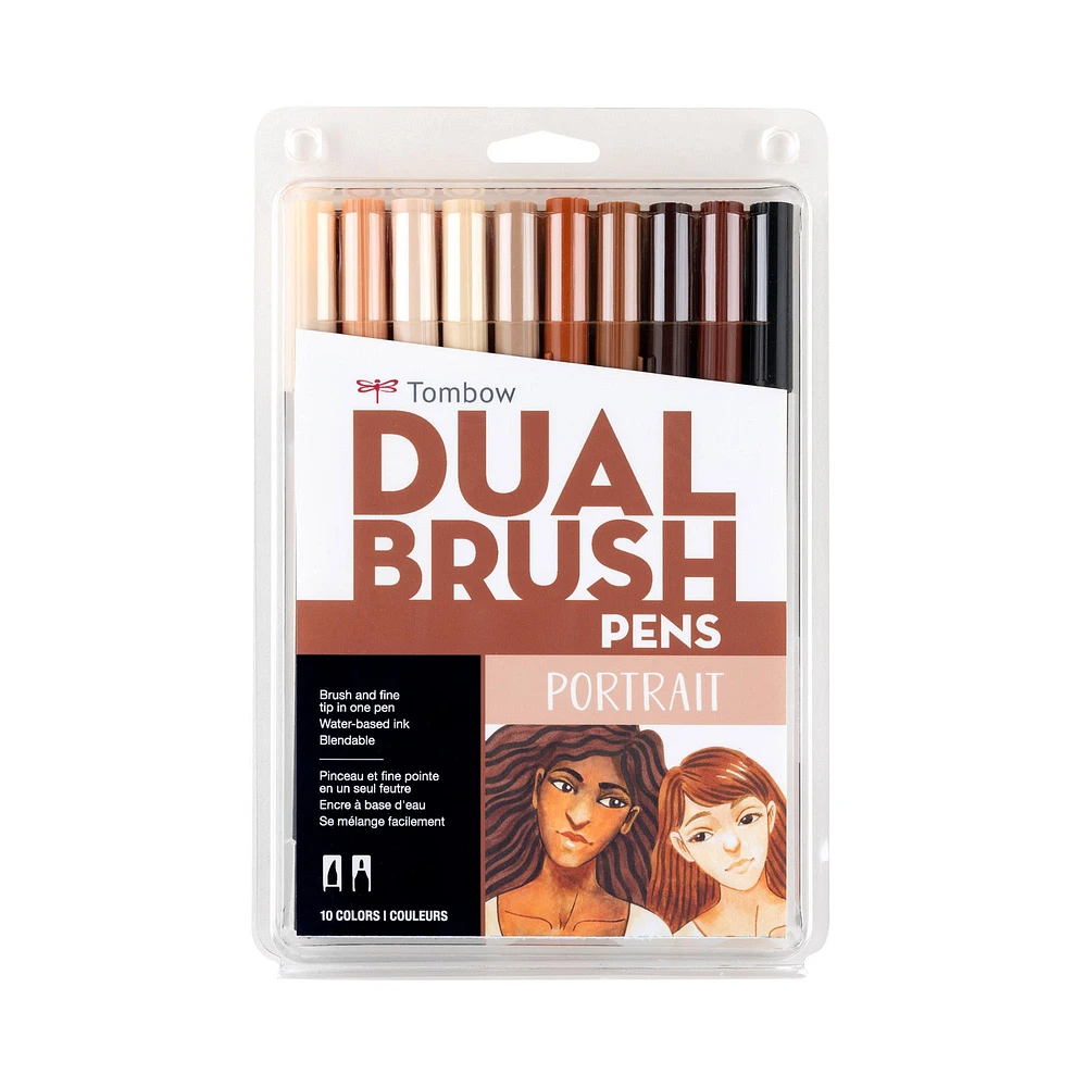 10-Pack Dual Brush Pens - Portrait