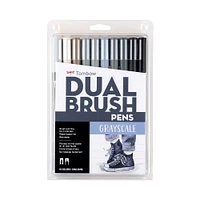 10-Pack Dual Brush Pens - Grey