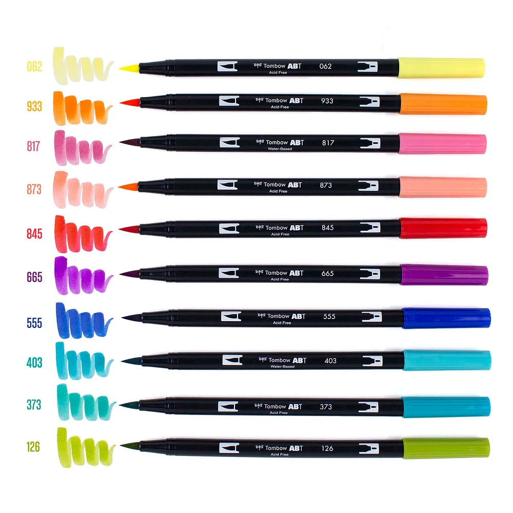 10-Pack Dual Brush Pens - Retro