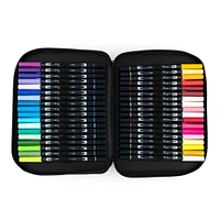 54-Piece Dual Brush Marker Case Set