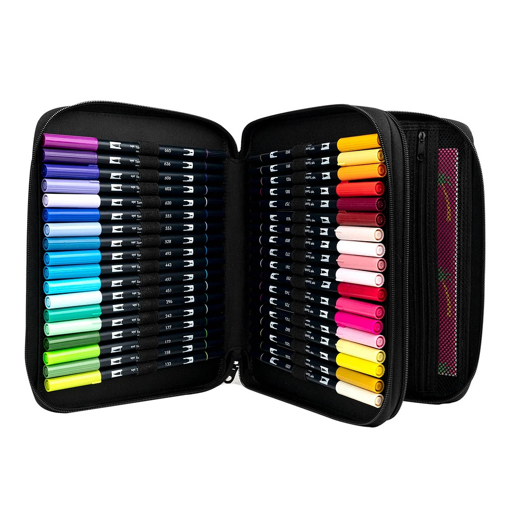 54-Piece Dual Brush Marker Case Set