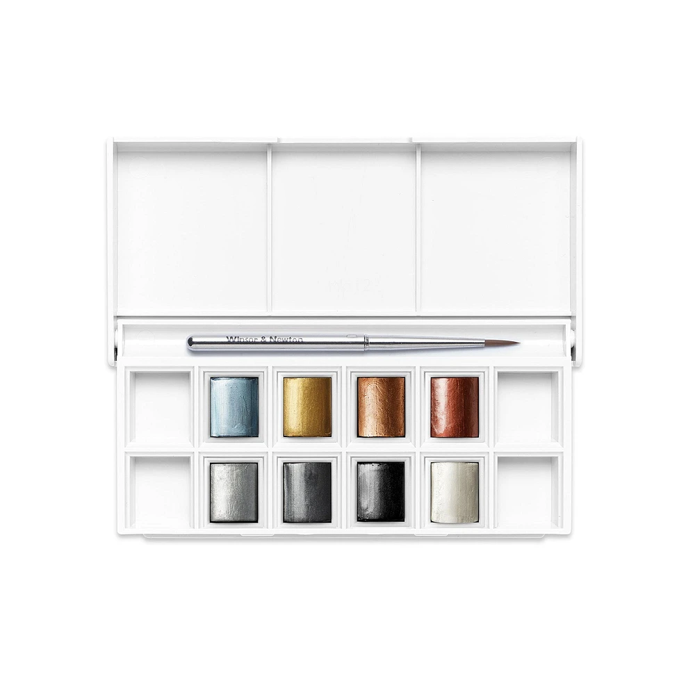 Cotman Metallic Watercolour Pocket Set - 8 Half Pans