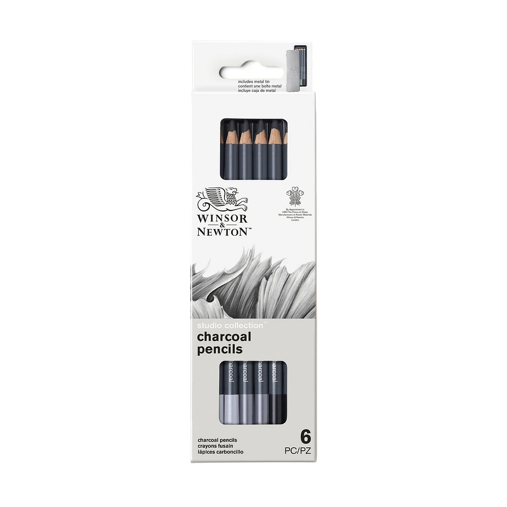 6-Pack Studio Charcoal Pencils