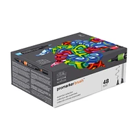 48-Piece Double-Tip Promarker Marker Set - Brush Essential Collection