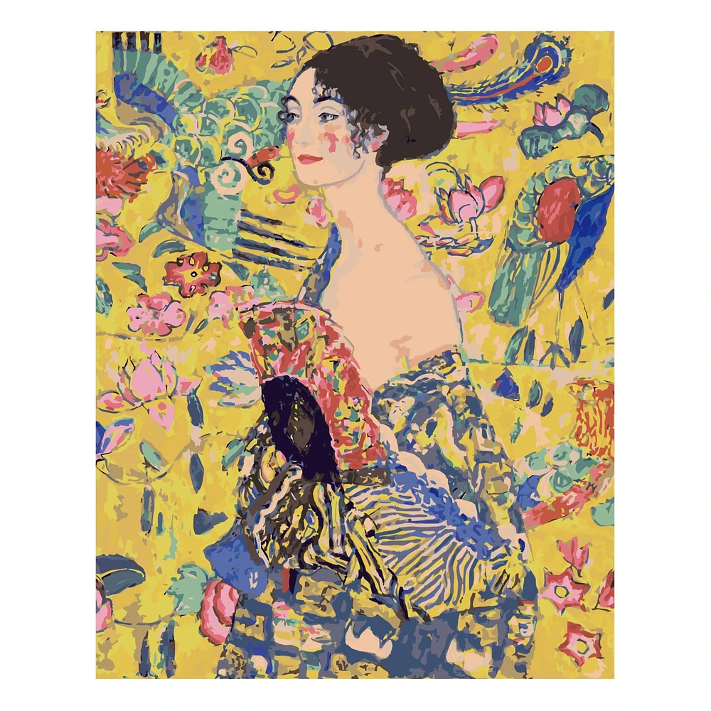 Paint by Numbers Kit - "Lady with Fan, Klimt"