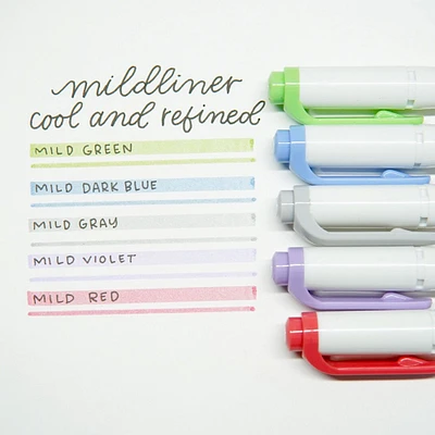 Ens. 5 marqueurs créatifs Mildliner - couleurs froides