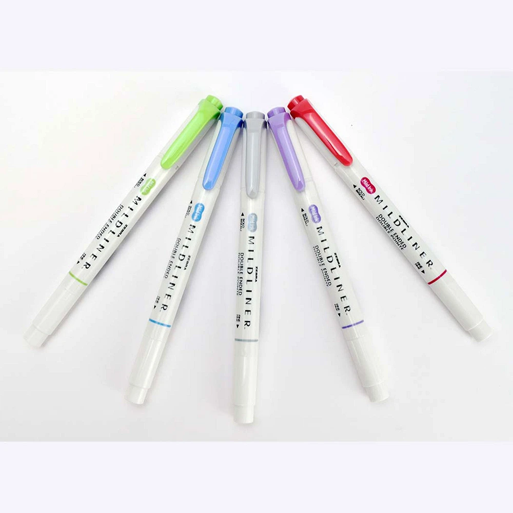 Ens. 5 marqueurs créatifs Mildliner - couleurs froides