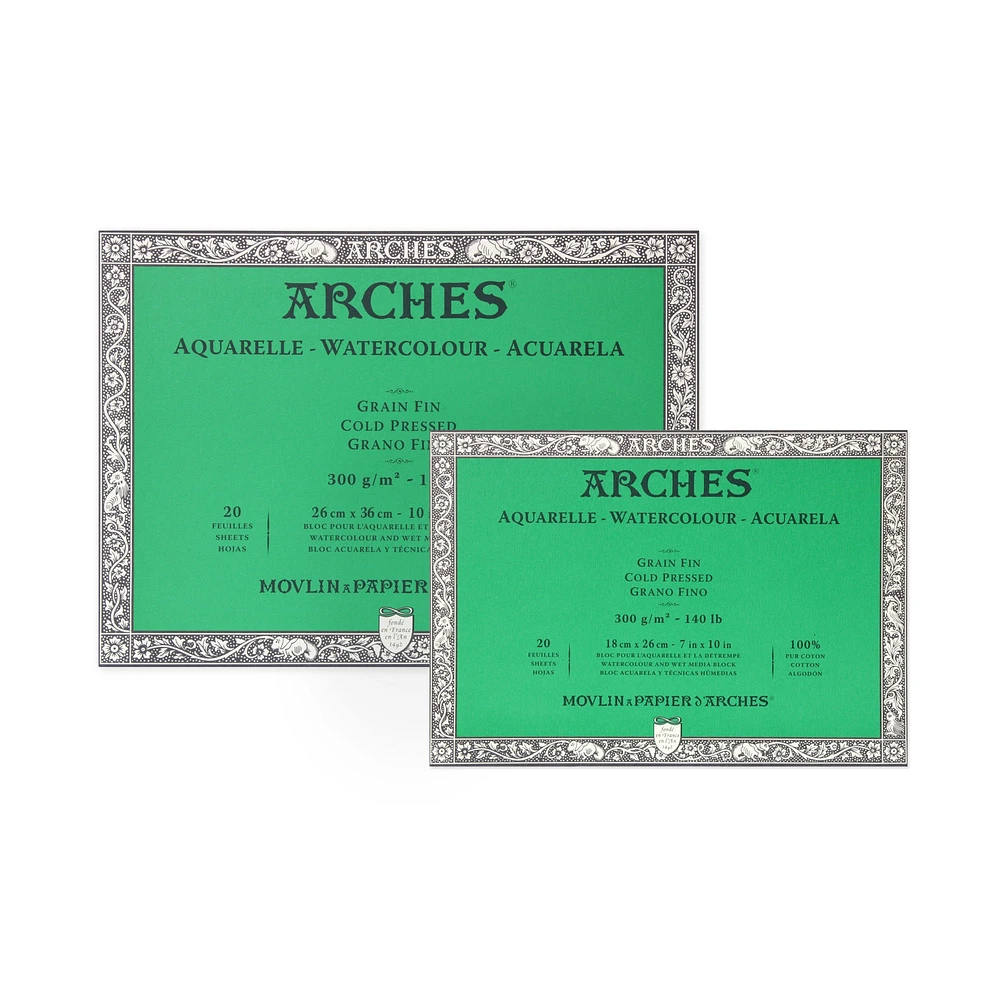 Papier Arches – Grain fin, pressé à froid