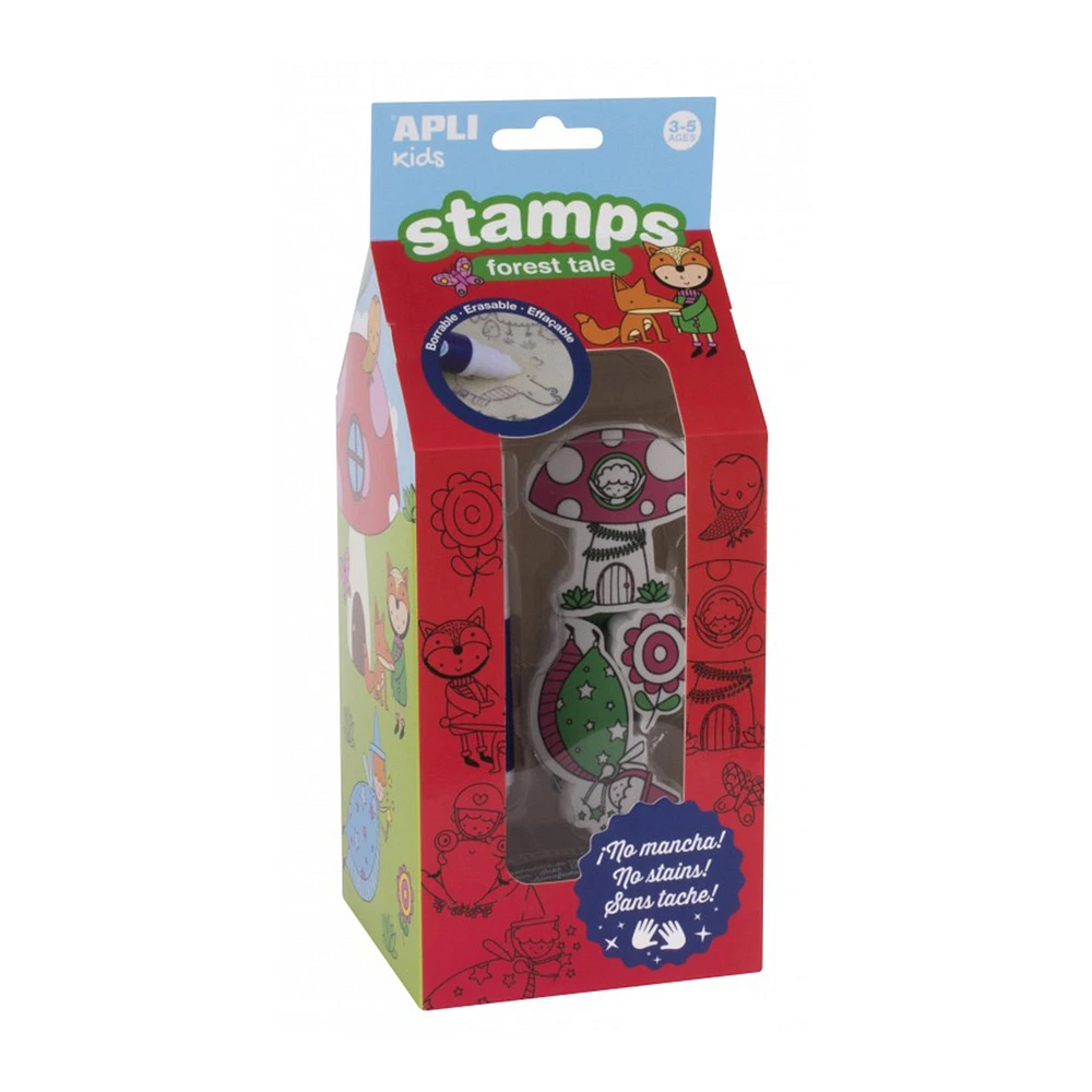 7-Pack Erasable Kids Stamps - Magic Forest