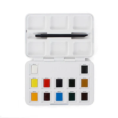 Watercolour pocket box, 12 pans