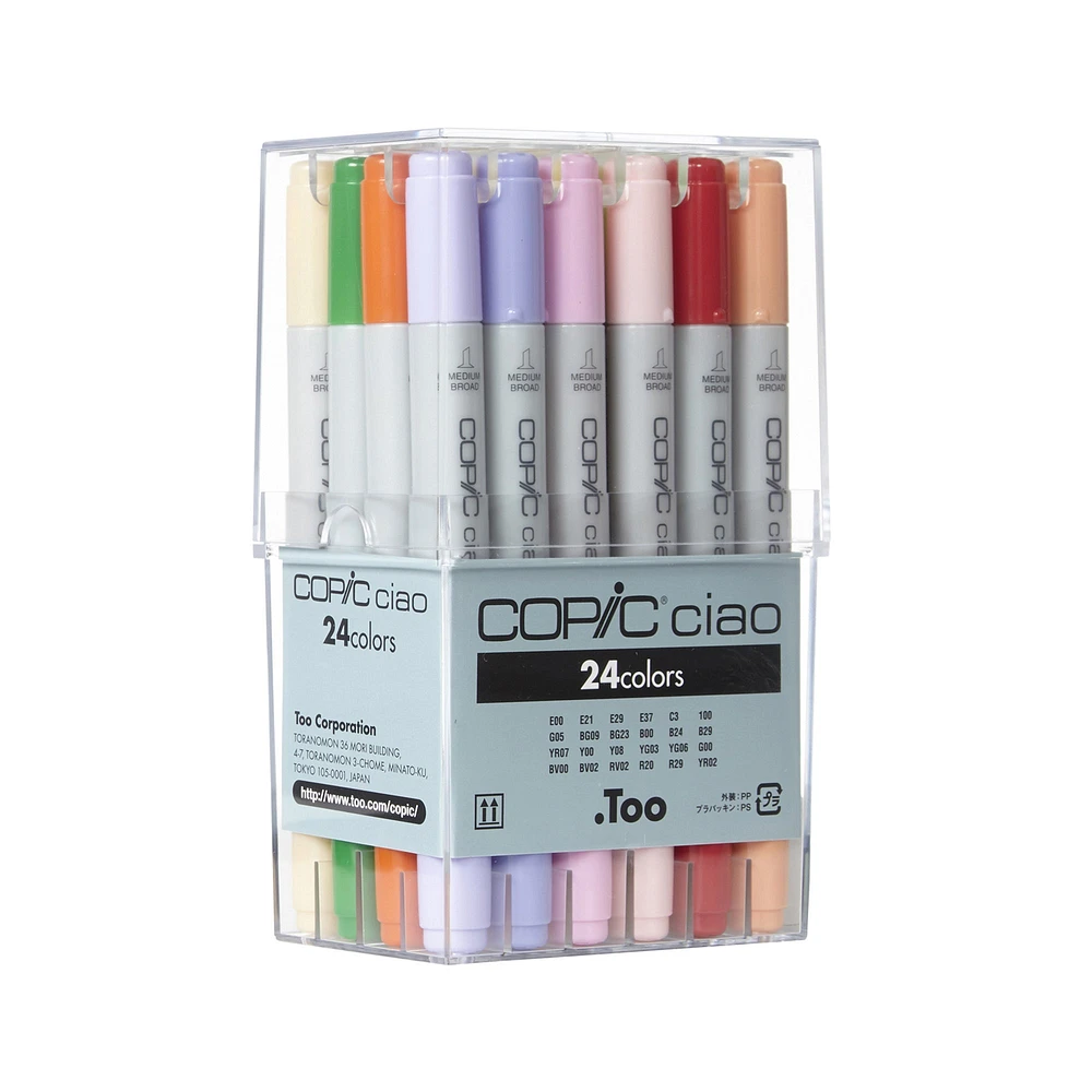 Copic Ciao Markers - 24-Piece Basic Set