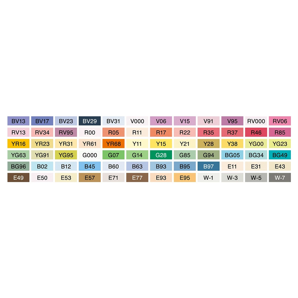 Copic Ciao Markers - Set B, 72 Colours