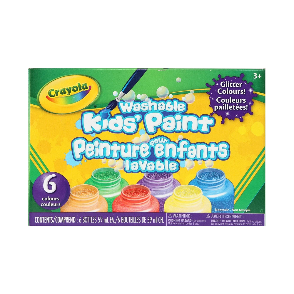 Ens. peintures pailletées lavables pour enfant - 6