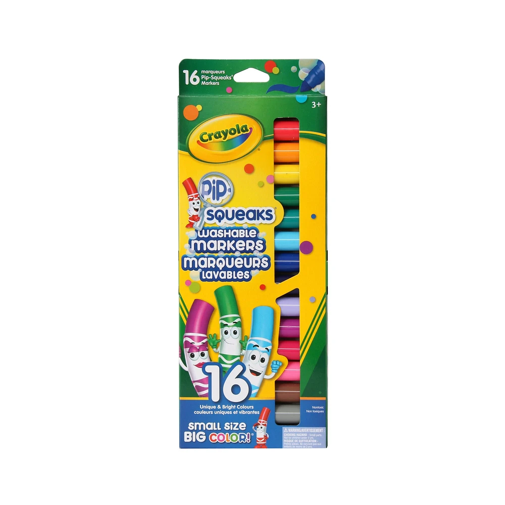 Pip-Squeaks Broad Line Washable Markers - 16