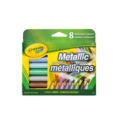 8-Pack Metallic Fine Line Markers