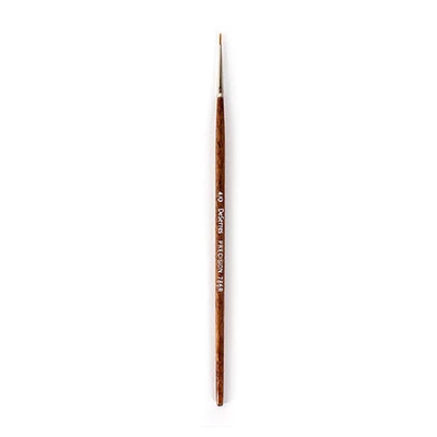 Round brown synthetic fiber paintbrush