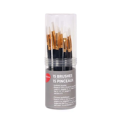 Set of 15 Synthetic Paintbrushes