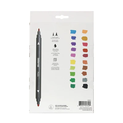 20-Pack Picaro Double-End Markers Set, Assorted Colours - Chisel and Fine Tip