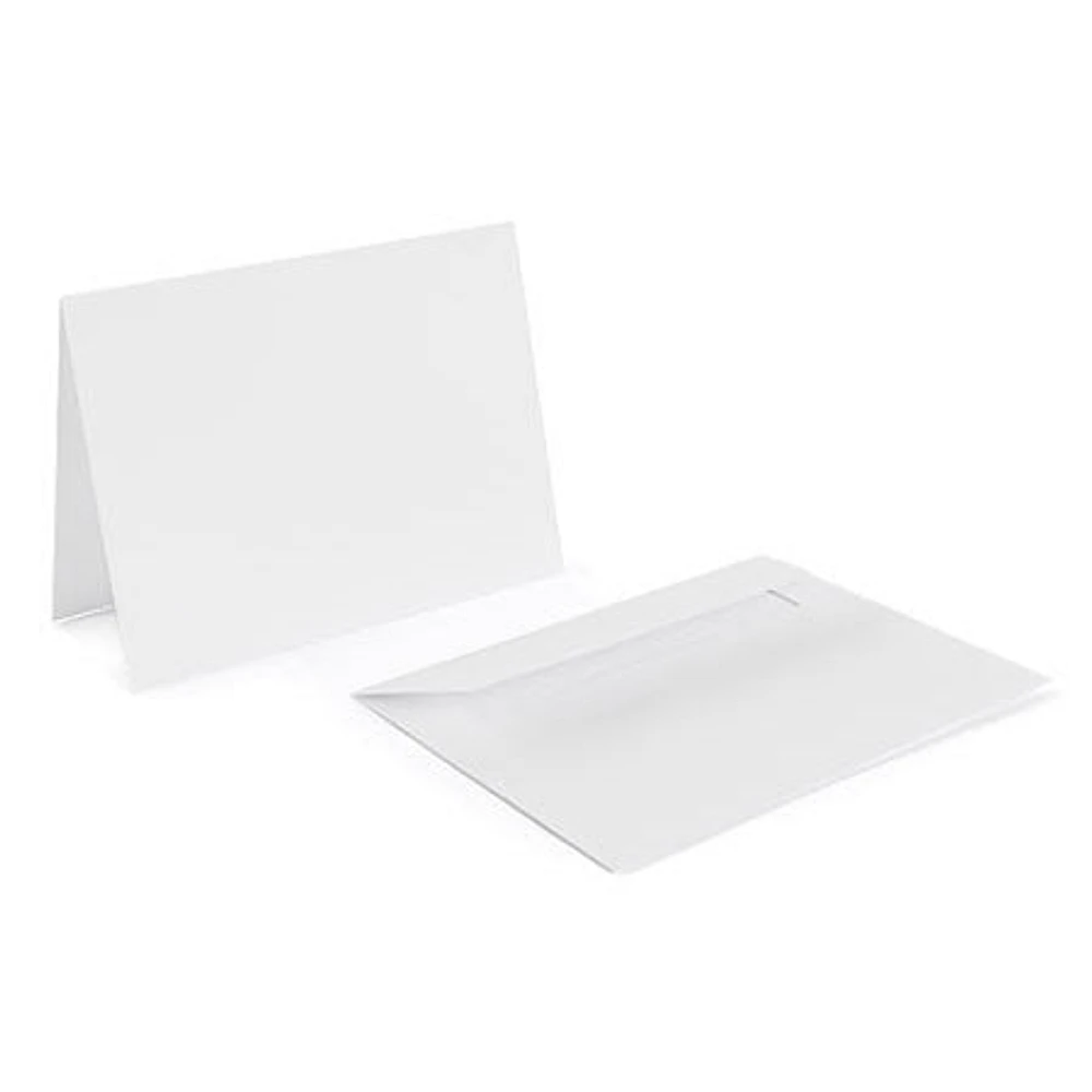 Paquet de cartes et enveloppes Deserres - Blanc