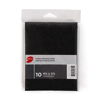 Paquet de cartes et enveloppes Deserres - Noir