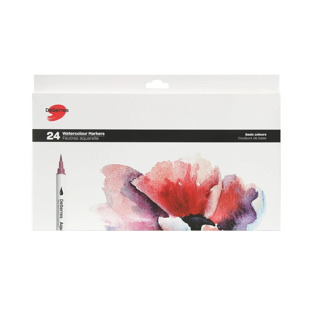 Ens. 24 marqueurs aquarelle Maestro - couleurs de base