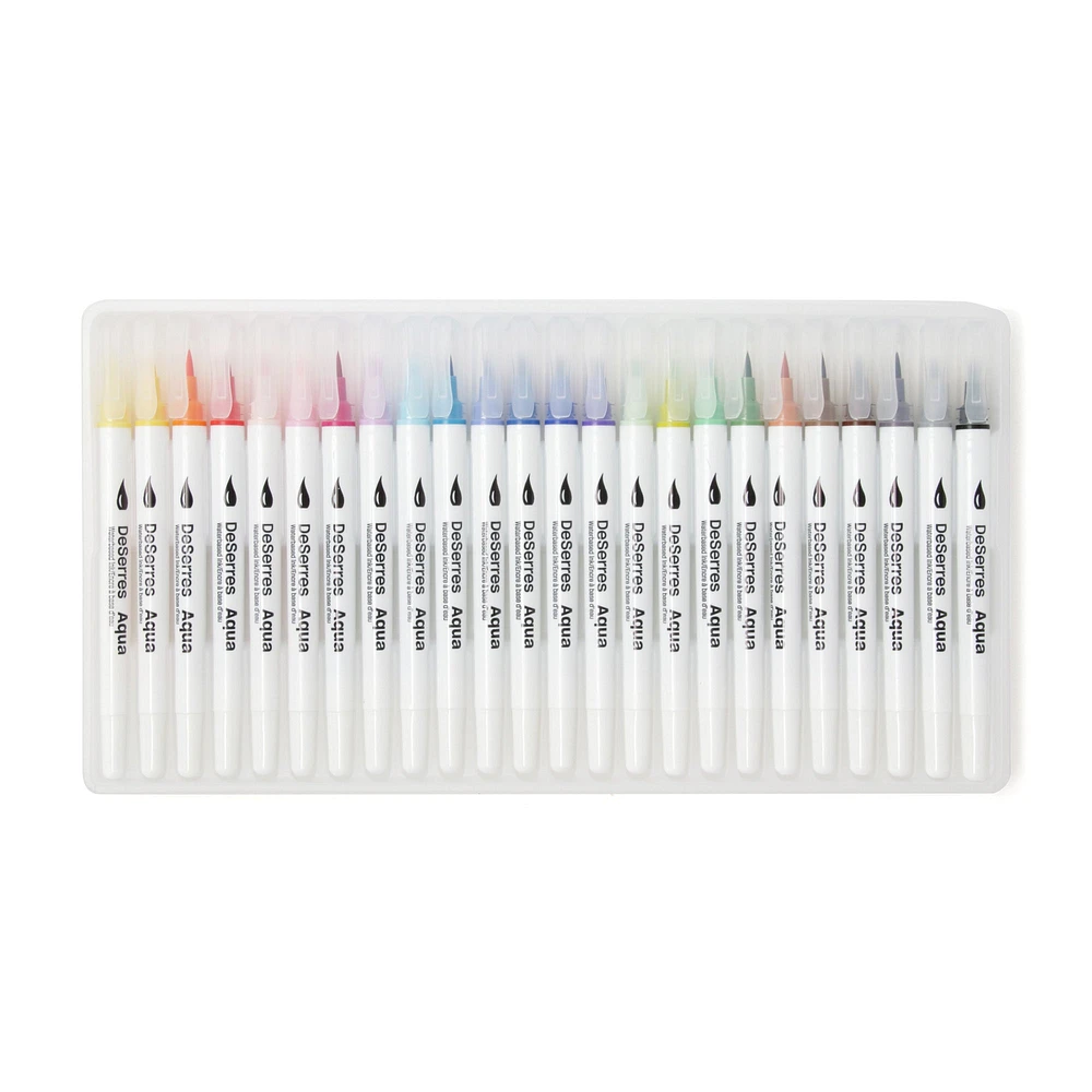 24-Pack Watercolour Maestro Markers Set - Basic Colours