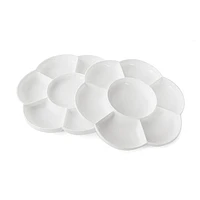 Daisy shape plastic palette with lid