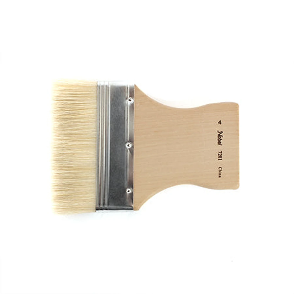 Brosse en soie de porc blanche