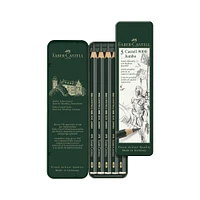 Metal Tin Box of Castell 9000 Jumbo Graphite Pencils - Set of 5