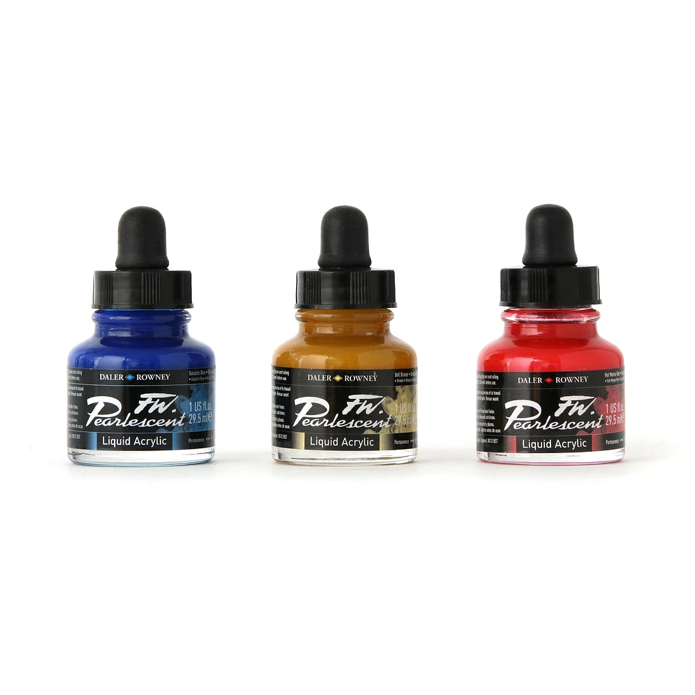 FW Artists’ Pearlescent Acrylic Ink - Hot Mama Red