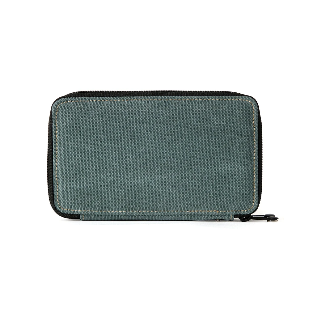 Canvas Pencil Case — Steel Blue