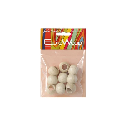 9-Pack Large-Hole Wooden Beads