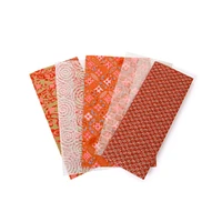 Set of 5 Japanese Papers 8.5 x 11 – Red