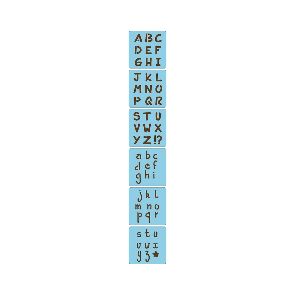 Pack of 6 Stencils – Alphabet