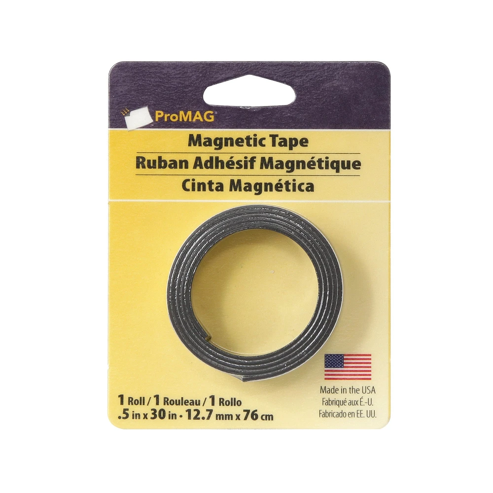 Flexible Adhesive Magnetic Tape - 0.5 x 10 ft
