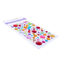 Round Gem Stickers - Multi-Coloured
