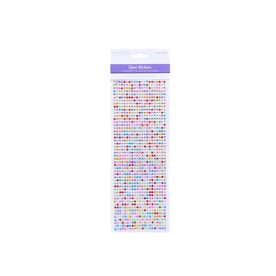 Gem Stickers - Multi-Coloured, 4 mm