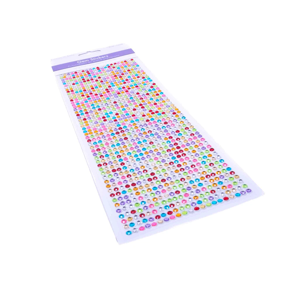 Gem Stickers - Multi-Coloured, 4 mm