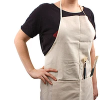 Extra large cotton apron with pockets