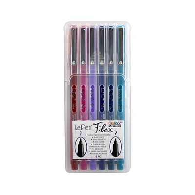 6-Pack Le Pen Flex Markers - Jewel Colours