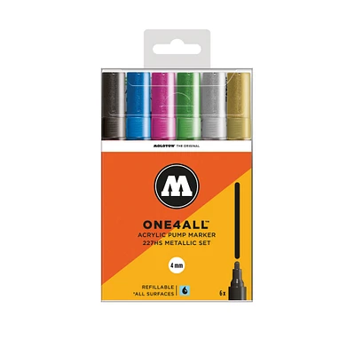 One4All Markers - 227HS Metallic – Pack of 6 markers