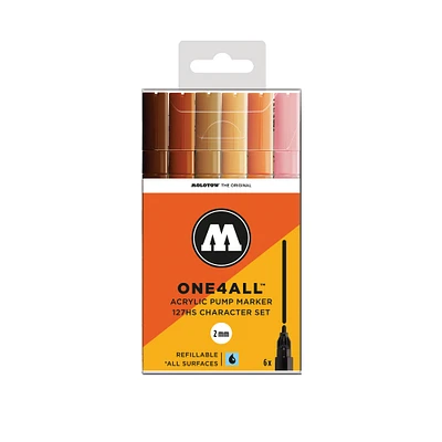 One4All Markers - 127HS Character Set – Pack of 6 markers