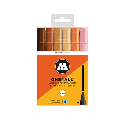 One4All Markers - 227HS Character Set – Pack of 6 markers