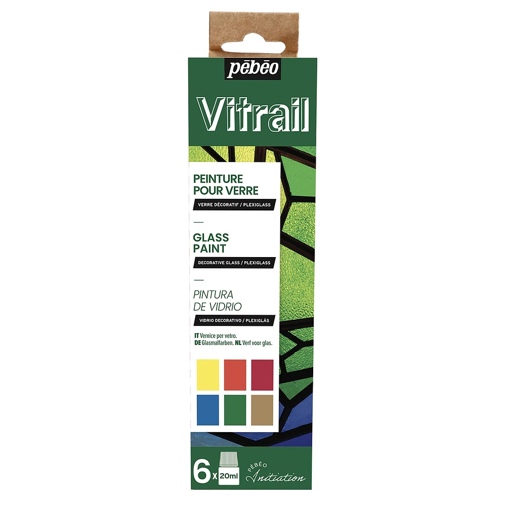 Ens. d'initiation Vitrail - 6 x 20 ml