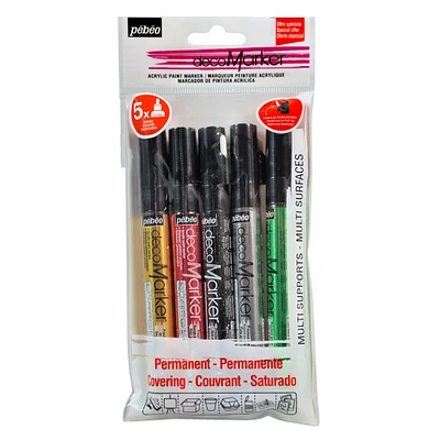 Set of 5 Decomarkers – 1.2 mm, 5 precious colours