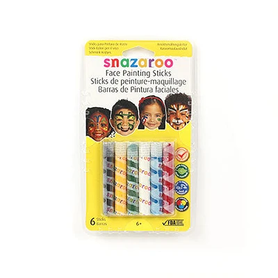 6-Pack Face Paint Sticks