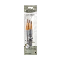 4-Pack Taklon Round Paintbrushes