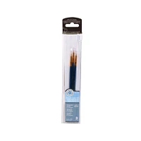 Set of 3 Detail Gold Taklon Paintbrushes